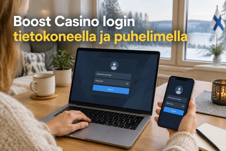 Boost Casino login tietokoneella ja puhelimella